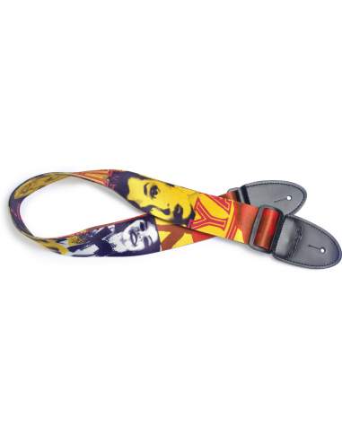 Terylene guitar strap with "Pop girl" pattern