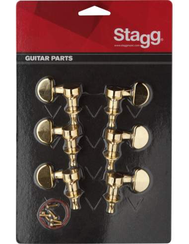 Stygų įtempėjai klasikinei gitarai 3L + 3R Stagg KG395 GD