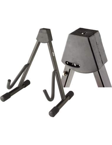 Foldable A-frame stand for electric or bass guitar