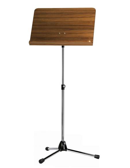 K&M 118/1 chrome stand, walnut wooden desk