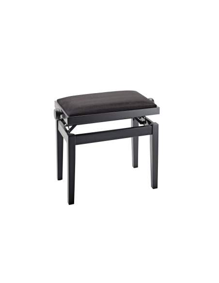 K&M 13900 bench black matt finish, seat black velvet