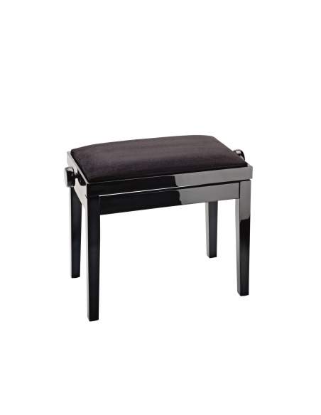 K&M 13901 bench black glossy finish, seat black velvet