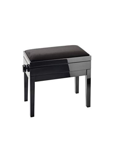 K&M 13950 bench black glossy finish, seat black velvet