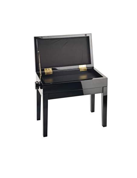 K&M 13950 bench black glossy finish, seat black velvet