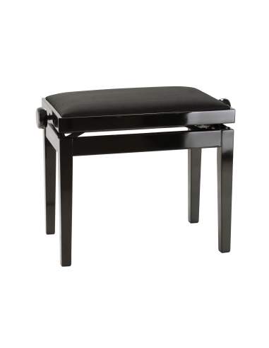 K&M 13961 bench black glossy finish, seat black velvet