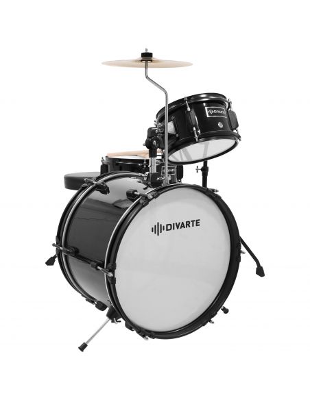 3 dalių vaikiškų būgnų komplektas Divarte Juinior DrumSet BK