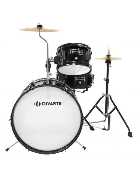 3 dalių vaikiškų būgnų komplektas Divarte Juinior DrumSet BK