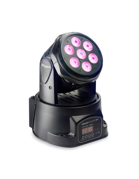 LED moving head with 7 x 10-watt RGBW 4-in-1 LED (HeadBanger XT)