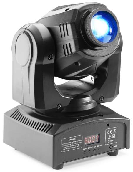 Gobo moving head with 30-watt COB LED, 7 colours, 7 gobos