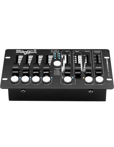 4- fixture DMX light controller for LED lights with 6 channels per fixture