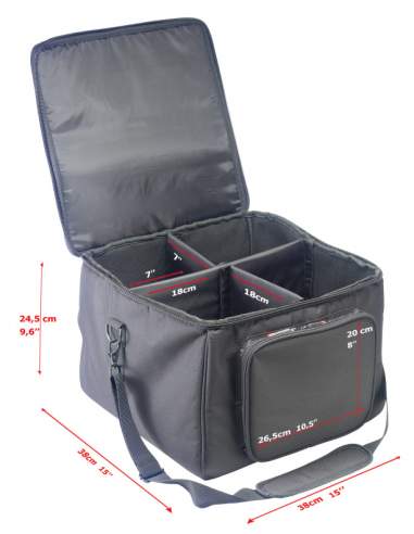 Reinforced transport bag for 4 LED lights