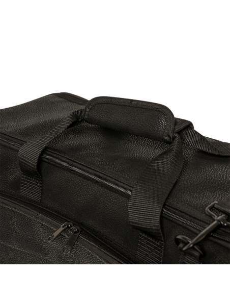 Bag for 2 trumpets, faux leather, black