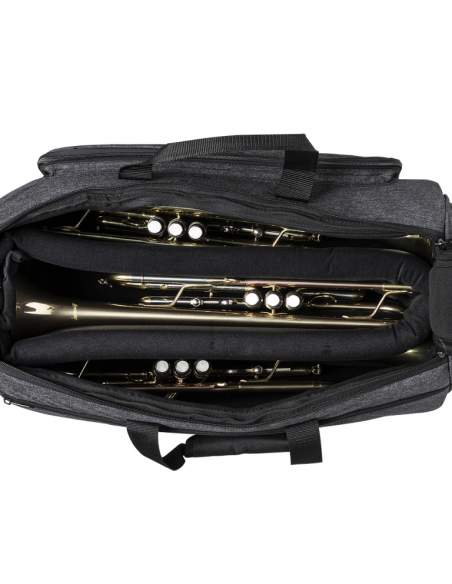 Bag for 3 trumpets, grey