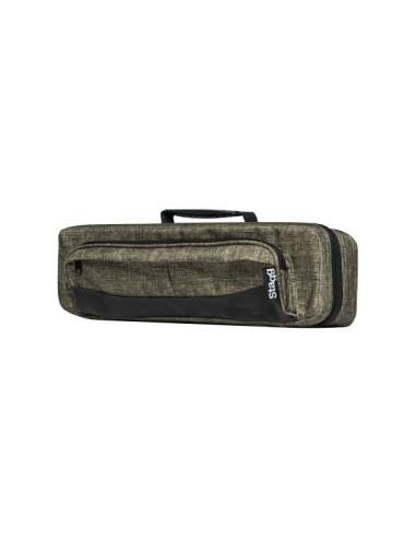 Soft case for flute, bright green