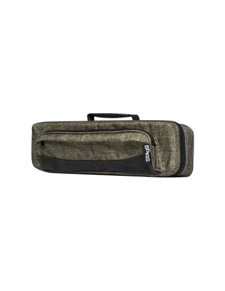 Soft case for flute, bright green