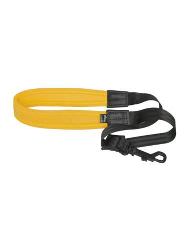 Fully-adjustable Easy saxophone strap with soft neck padding, yellow