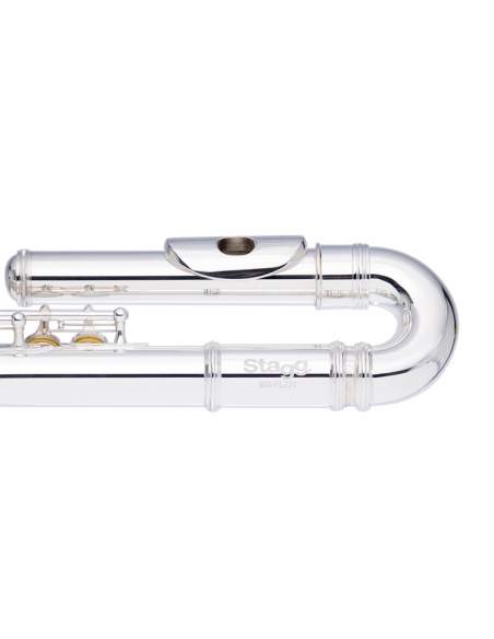 C flute, 2 head joints w/curved, closed holes, offset G, split E