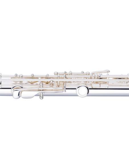 C flute, 2 head joints w/curved, closed holes, offset G, split E