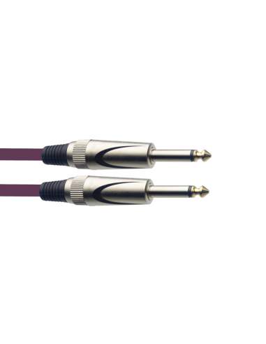 Instrument cable, jack/jack (m/m), 3 m (10"), heavy-duty connectors, purple, S-series