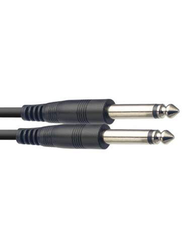 Mono patch cable, jack/jack (m/m), 60 cm (2'), metal