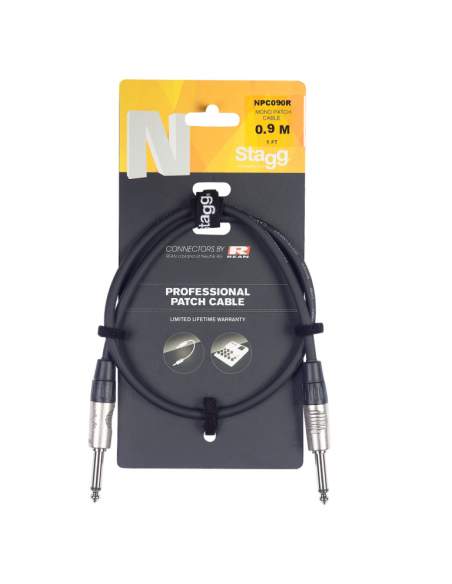 Patch cable Stagg NPC090R, jack/jack, 90 cm