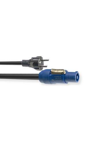 X series power cable, powerCON A/Schuko (m/m), 3 m (10')