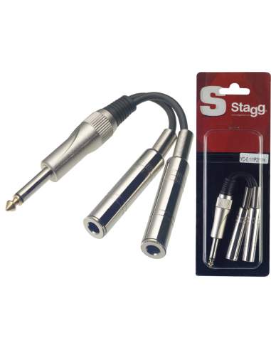 Audio adapteris Jack-2xJack Stagg YC-0,1/1P2PFH