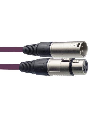 Microphone cable, XLR/XLR (m/f), 6 m (20'), purple