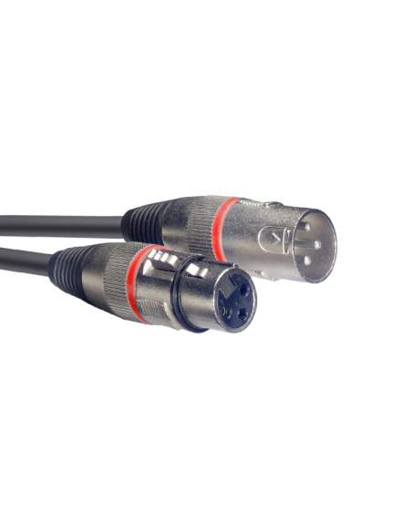 Audio kabelis XLR/XLR (m/f) Stagg SMC3 RD, 3 m