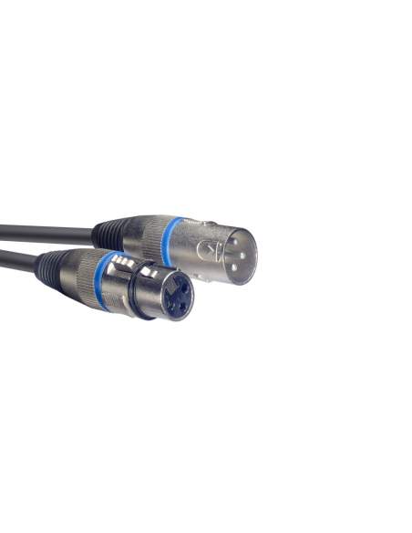 Microphone cable, XLR/XLR (m/f), 10 m (33'), blue ring