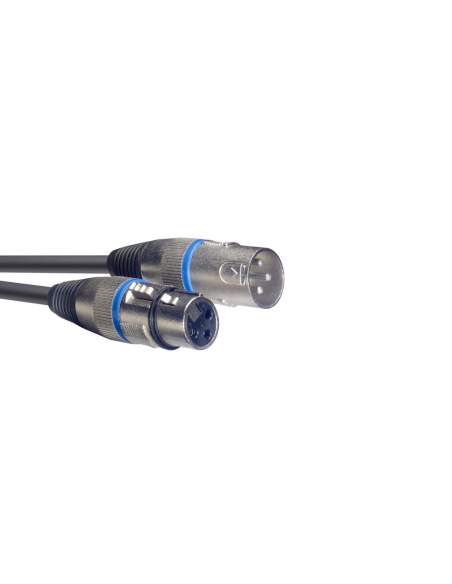 Microphone cable, XLR/XLR (m/f), 1 m (3'), blue ring