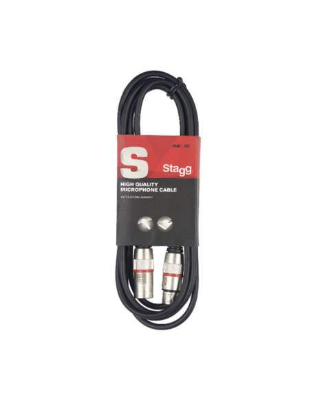 Audio kabelis XLR/XLR (m/f) Stagg SMC6 RD, 6 m