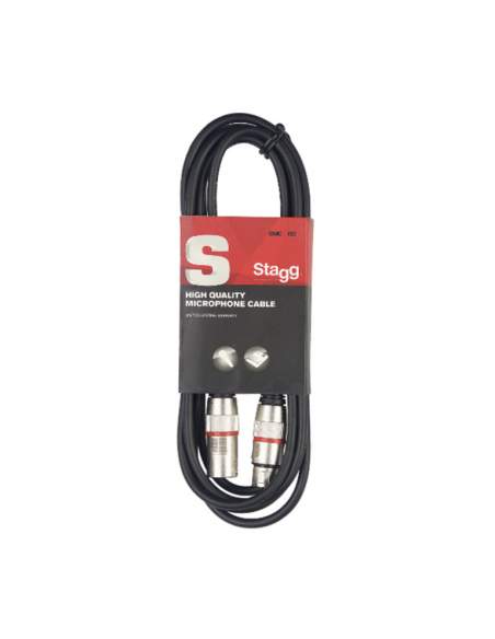 Audio cable XLR/XLR (m/f) Stagg SMC10 RD 10 m