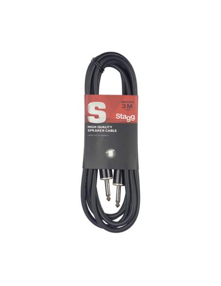 Speaker cable, jack/jack, 3 m (10")