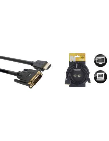 HDMI 1.4 to DVI Dual Link kabelis Stagg NVC5HAMDVIDM, 5 m