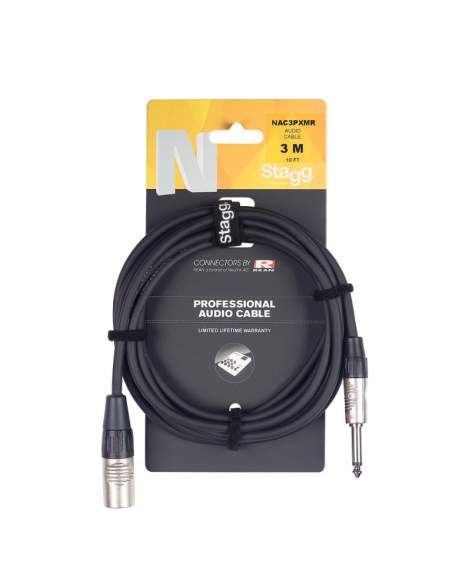 Audio kabelis XLR/mono Jack (m/m) Stagg NAC6PXMR, 6 m