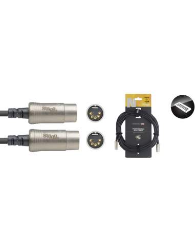 N series MIDI cable, DIN/DIN (m/m), 10 m (33')