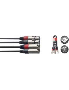 Twin cable, XLR/RCA (m/m), 60 cm (2') » Stagg