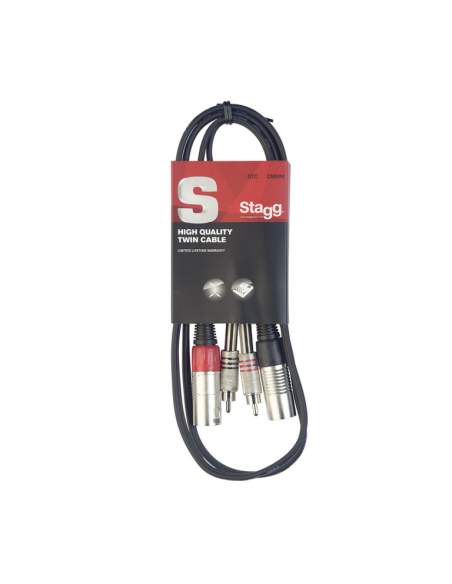 Dvigubas kabelis Stagg STC060CMXM, 60 cm