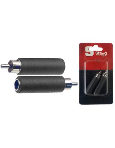 2 x Female phone-plug/male RCA adaptor in blister packaging