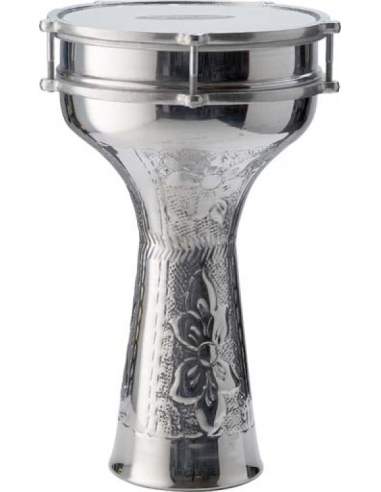 20 cm hand-hammered aluminium Darbuka w/tuning key