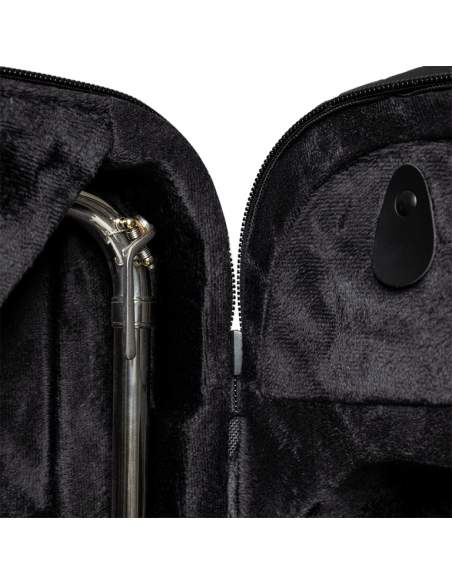 Soft case for trombone, grey