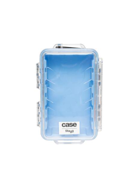 Water- and dustproof mini universal transport case with rubber lining