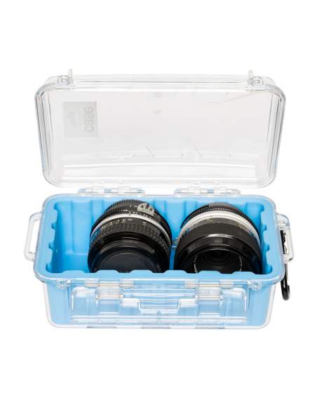 Water- and dustproof mini universal transport case with rubber lining