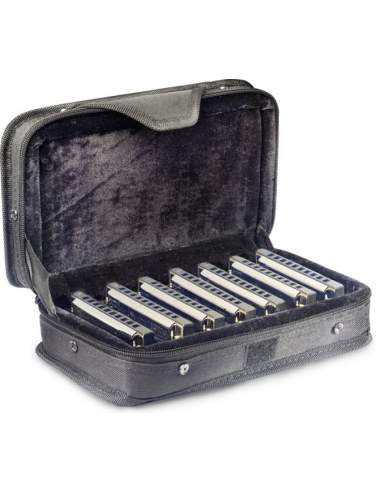 Blues harp (diatonic harmonicas) set with case