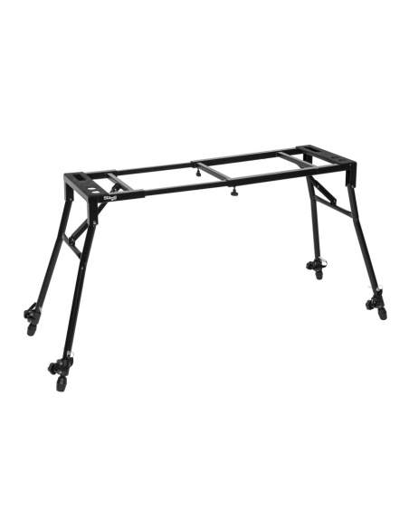 Adjustable mixer or keyboard stand with sloped legs