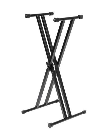 Double-braced X-style keyboard stand, foldable