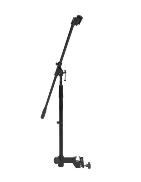 Microphone boom stand, to mount on a keyboard stand