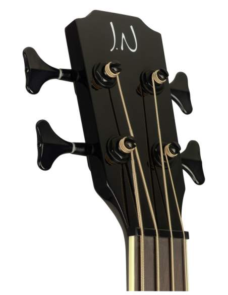 Acoustic-electric bass with solid mahogany top, Yakisugi series