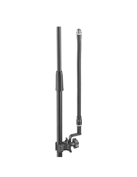 Universal microphone boom arm with clamp